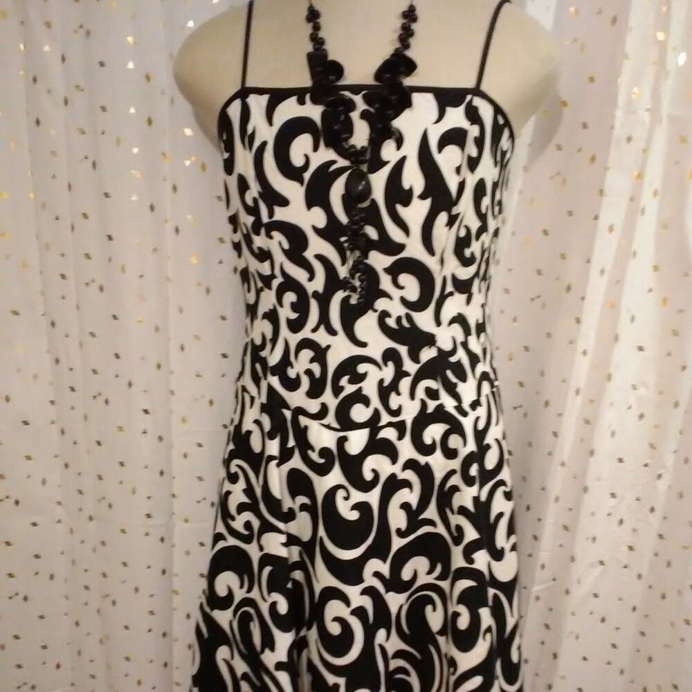 Another Thyme patterned spaghetti dress Sz14  F 04
